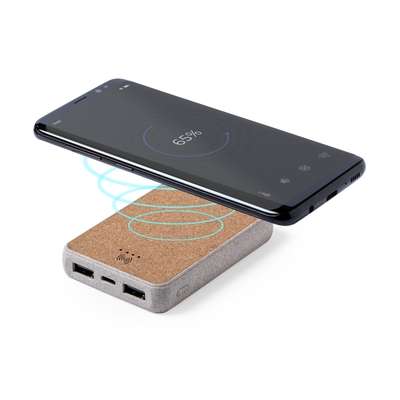 Przejdź do produktu Bezprzewodowy power bank 5000 mAh ze słomy pszenicznej, ładowarka bezprzewodowa 5W V0147-00