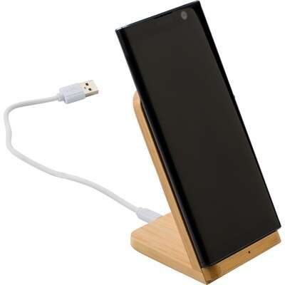Przejdź do produktu Bambusowa ładowarka bezprzewodowa 5W, stojak na telefon V0186-17