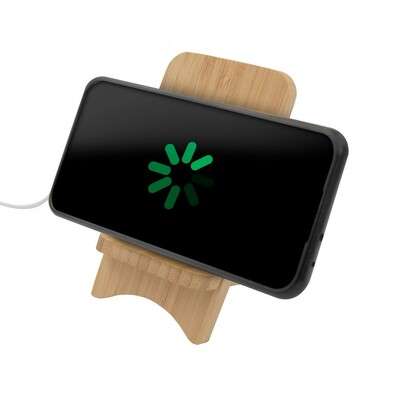 Przejdź do produktu Składana bambusowa ładowarka bezprzewodowa 10W B'RIGHT, stojak na telefon | Barbra V0189-17