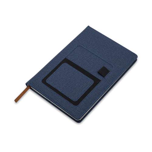 Przejdź do produktu Notes z kieszonką na telefon Irun, granatowy R64265.42