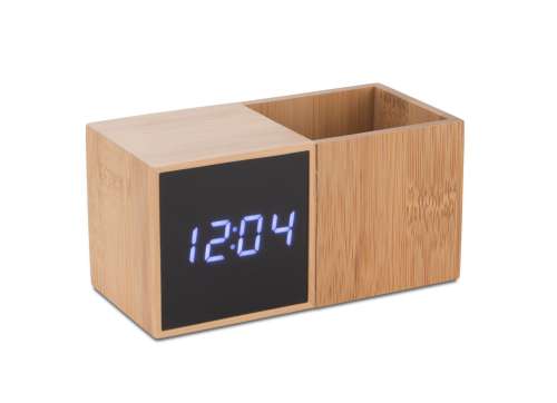 Przejdź do produktu Zegar z przybornikiem na biurko BAMBOO 3089