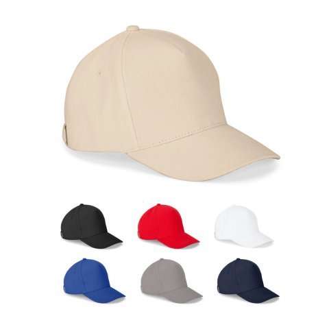 Przejdź do produktu ASHTON. Czapka z 100% bawełny (260 g/m²) z 5 panelami 99169
