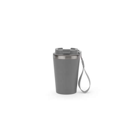 Przejdź do produktu SPITZ. Kubek podróżny ze stali nierdzewnej (w 90% pochodzącej z recyklingu) i zewnętrzną ścianką z PP, z matowym wykończeniem 440 ml 94377