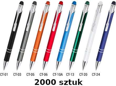 Długopisy reklamowe z grawerem COSMO Slim z touchem – 2000szt.