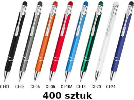 Długopisy reklamowe z grawerem COSMO Slim z touchem – 400szt.