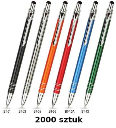 Długopisy reklamowe z grawerem BOND z touchem – 2000szt.