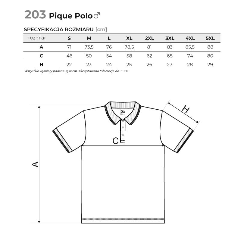 Męska koszulka polo Adler Pique Polo 203 chabrowy M